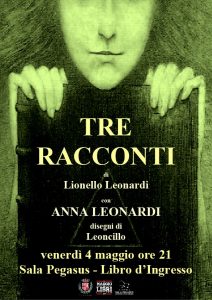 Tre racconti - Lionello Leonardi - locandina libro d'ingresso