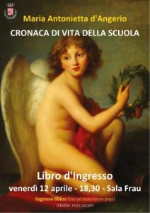 Cronache di vita della scuola Maria Antonietta d'Angerio locandina Libro d'Ingresso Spoleto