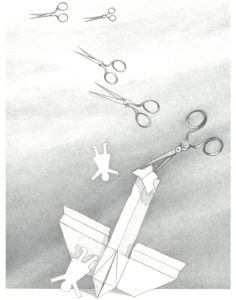 La cattiva novella - Adriana Sotero illustrazione forbici